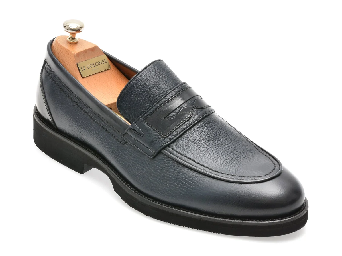 Mocasini Eleganți Le Colonel Bleumarin, 63852, Din Piele Naturală