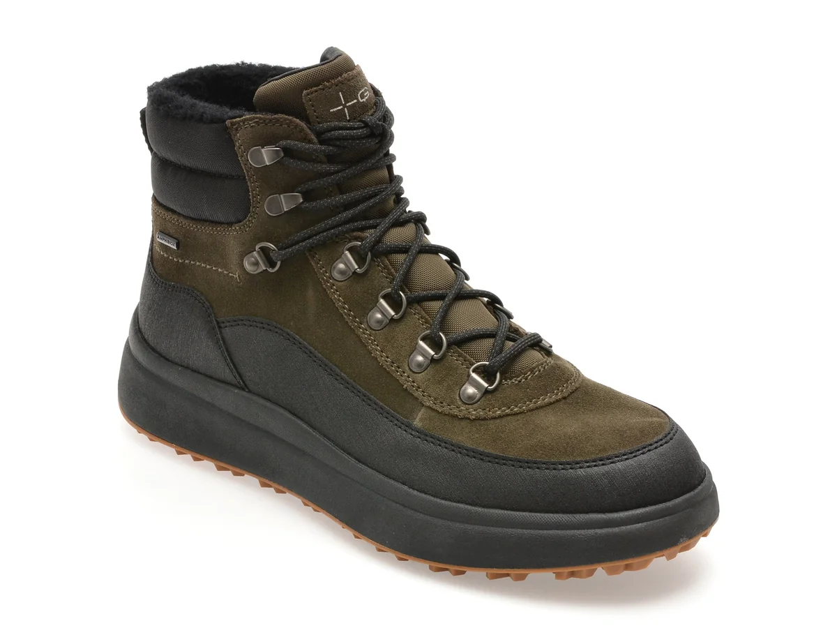 Ghete Geox Kaki, U46FZD, Din Piele Naturala