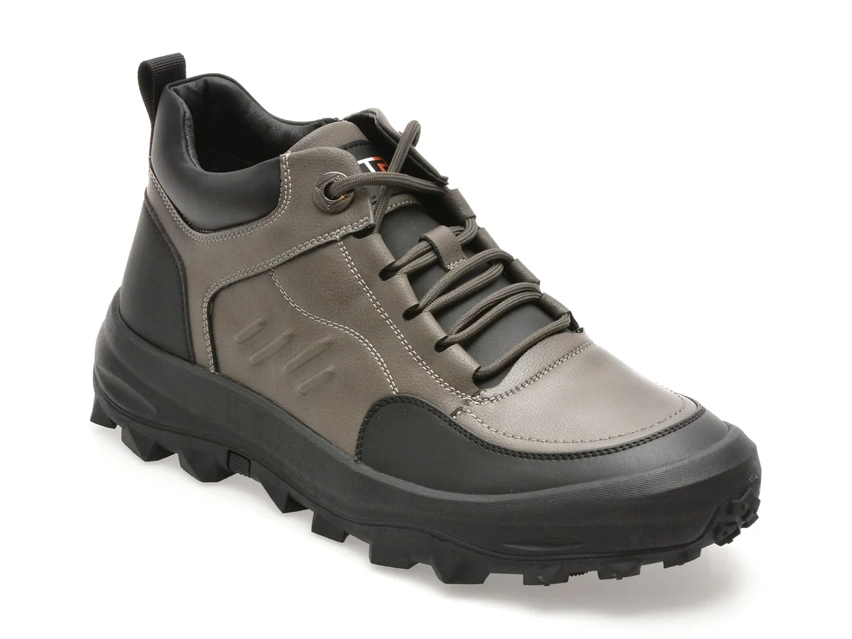 Ghete Bite The Bullet Gri, LT09, Din Piele Naturala