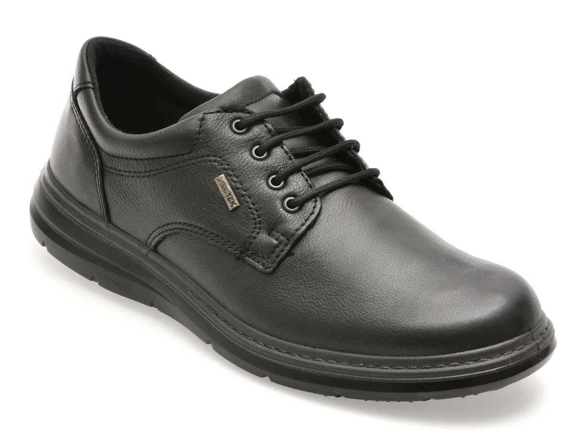 Pantofi Imac Negri, 851308, Din Piele Naturală