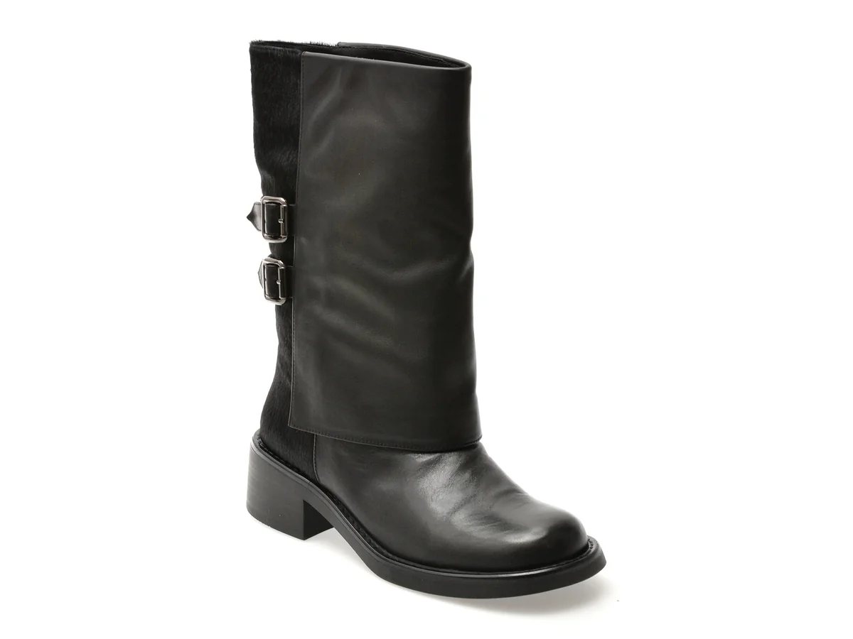 Cizme Aldo Negre, W612D, Din Piele Naturală