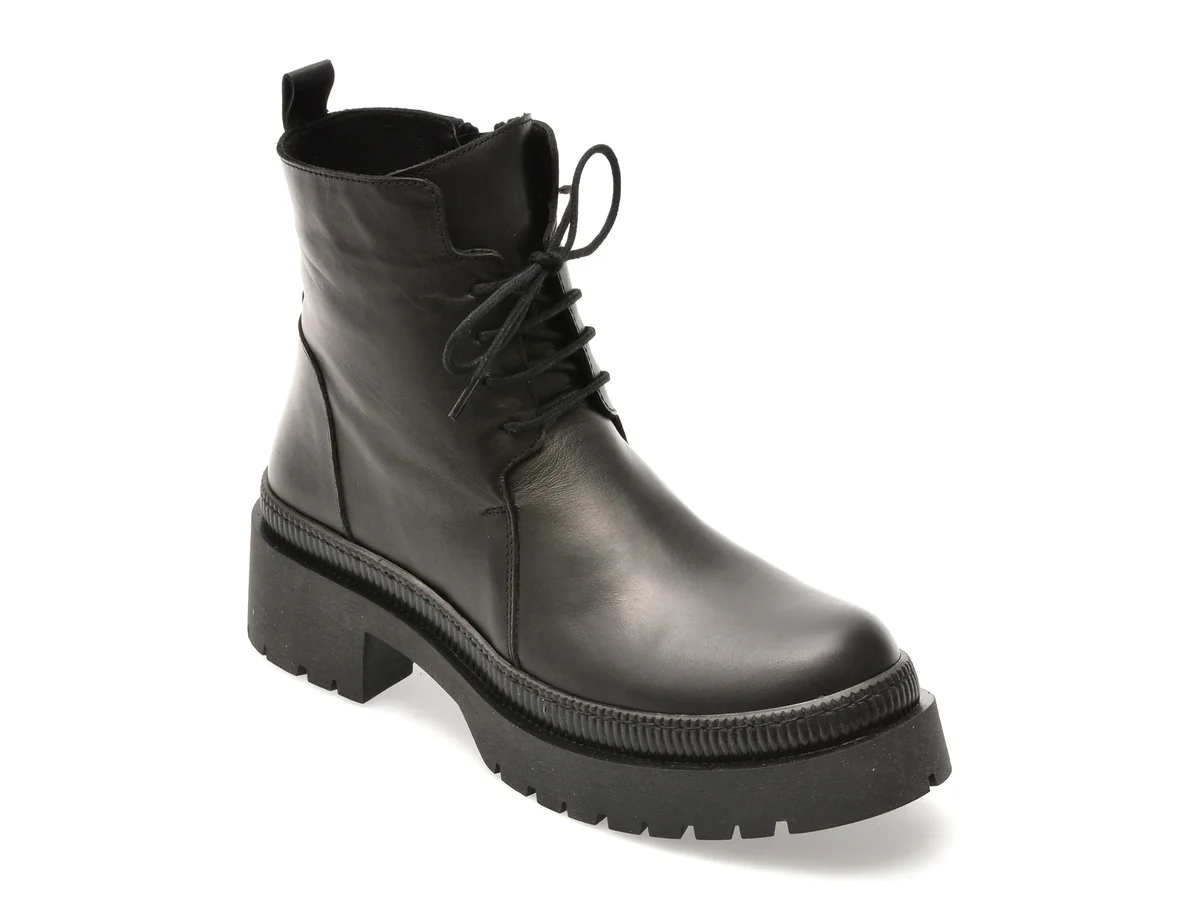 Ghete Flavia Passini Negre, 903SYD, Din Piele Naturala