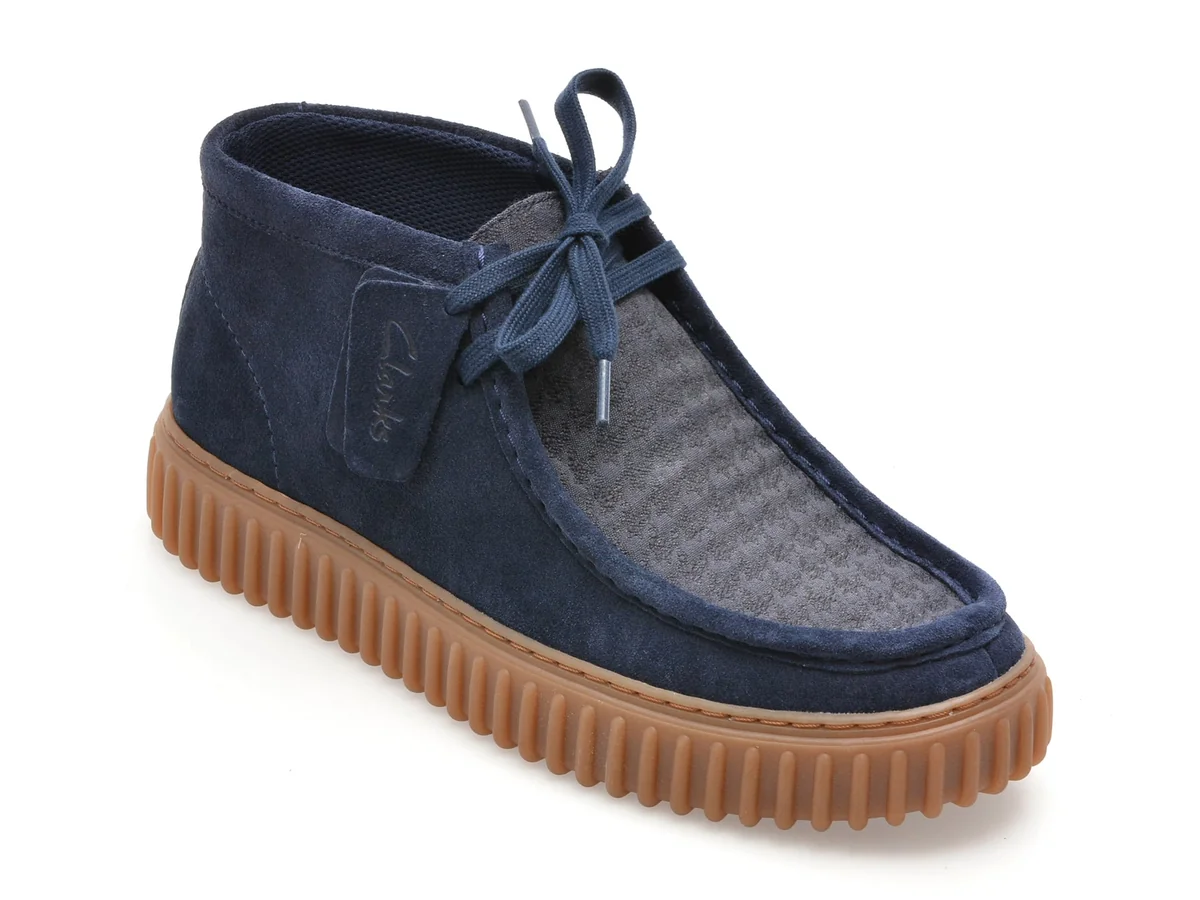 Ghete Clarks Bleumarin, Torhill Hi, Din Material Textil
