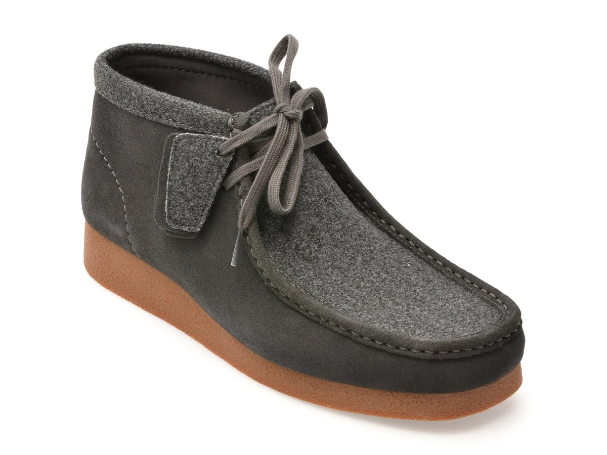 Ghete Clarks Gri, Wallabee Evo Bt, Din Piele Întoarsă
