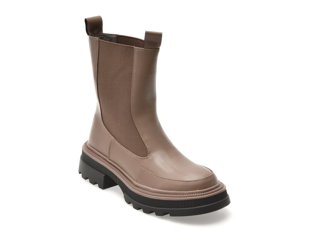 Ghete Flavia Passini Gri TC370 Din Piele Naturala