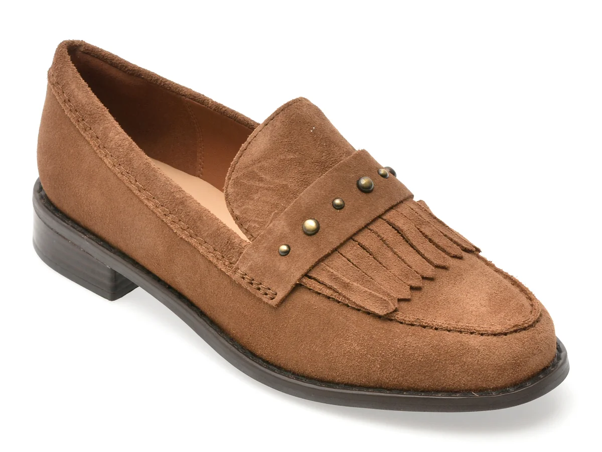 Mocasini Clarks Maro Hana Loafer Din Piele Întoarsă