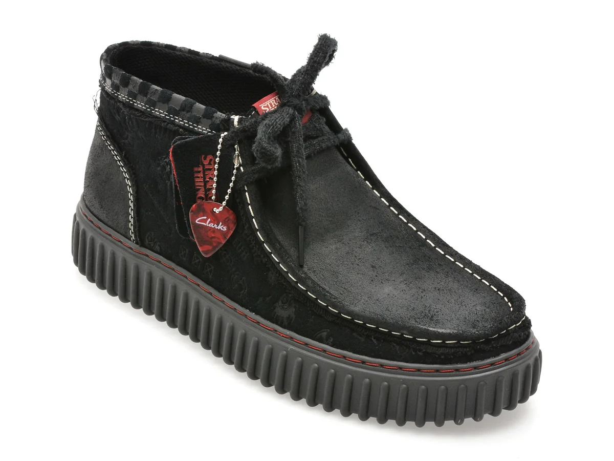 Ghete Clarks Negre, Torhill Hi St, Din Piele Întoarsă
