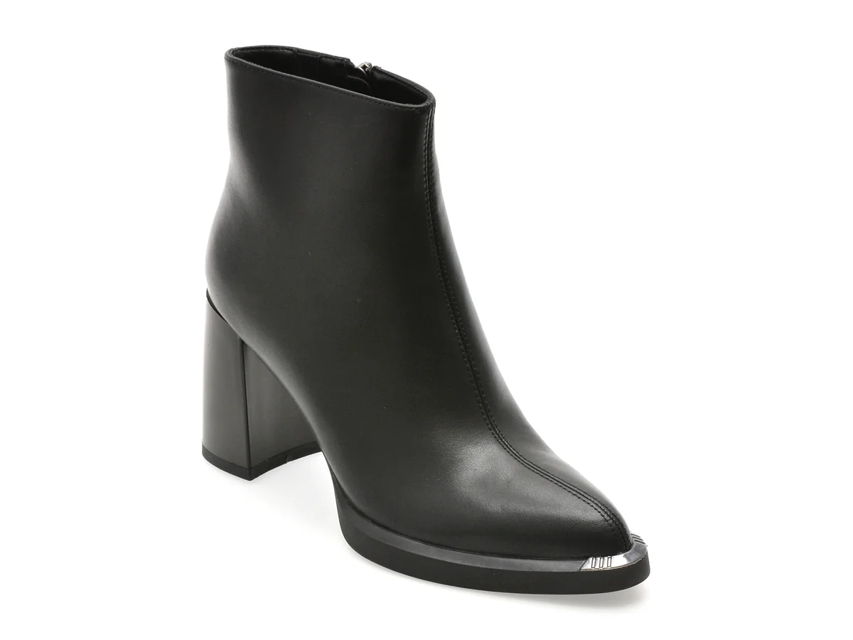 Botine Flavia Passini Negre, AC5995, Din Piele Naturala