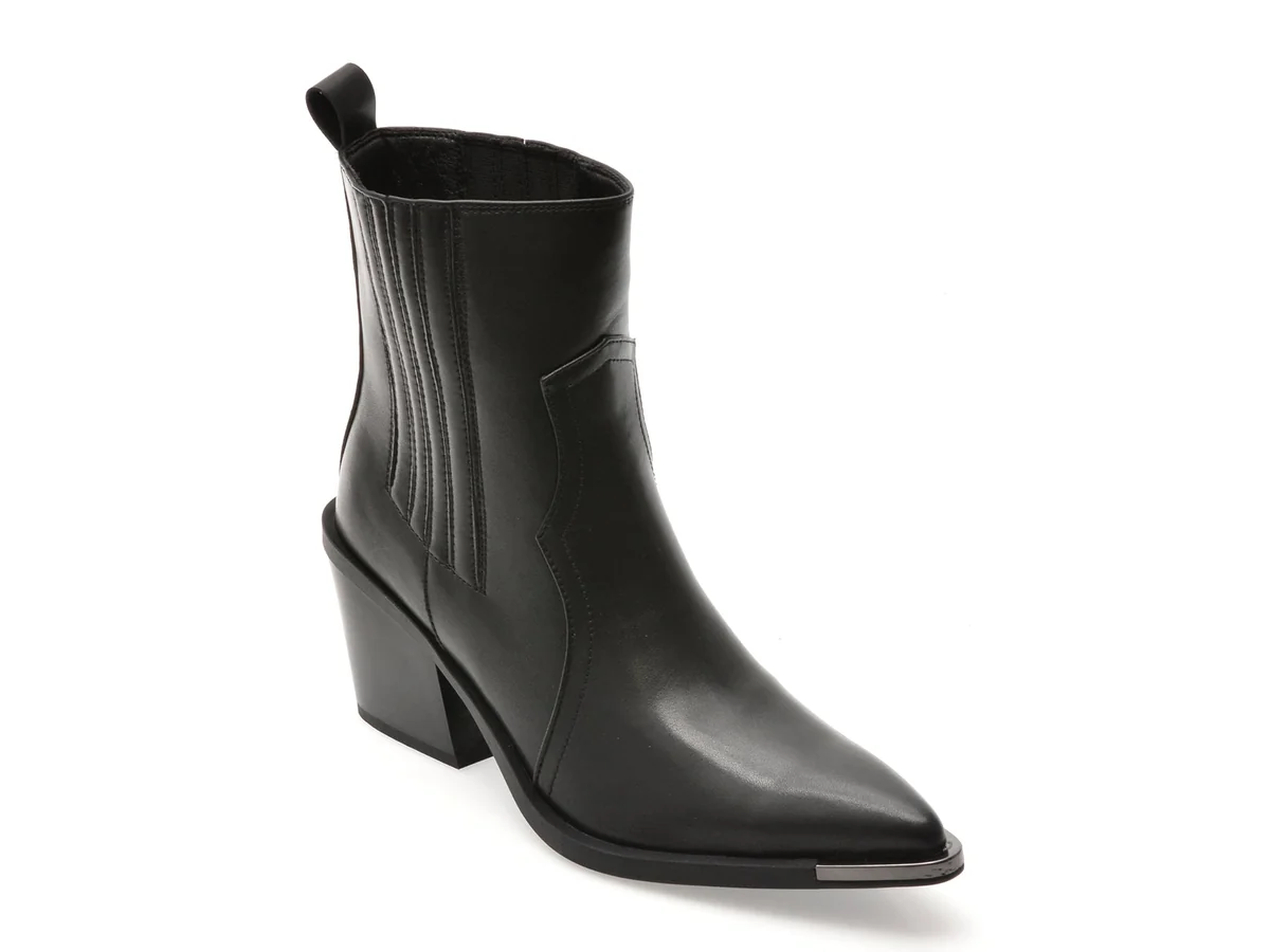 Ciocate Elegante Flavia Passini Negre, AC5985, Din Piele Naturala