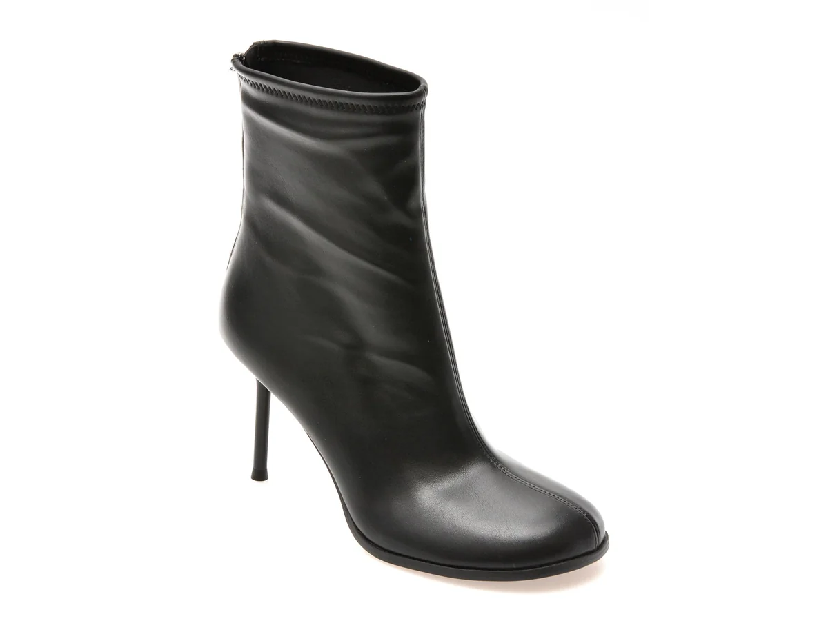 Botine Elegante Aldo Negre, Evander 001, Din Piele Ecologică