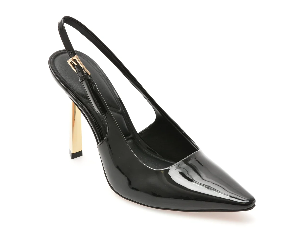 Pantofi Eleganți Aldo Negri, Marysa 001, Din Piele Ecologică Lăcuită