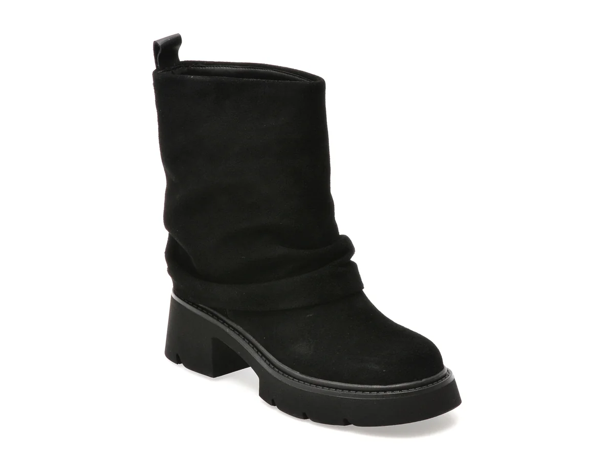 Ghete Flavia Passini Negre, 56153, Din Piele Întoarsă