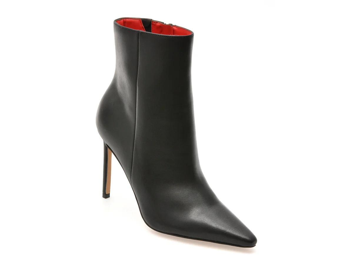 Botine Elegante Aldo Negre, Guavaberry 001, Din Piele Naturala