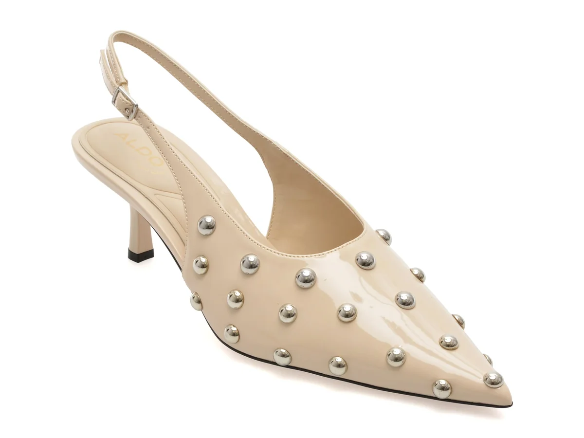 Pantofi Eleganți Aldo Bej, Nairarah 108, Din Piele Ecologică Lăcuită