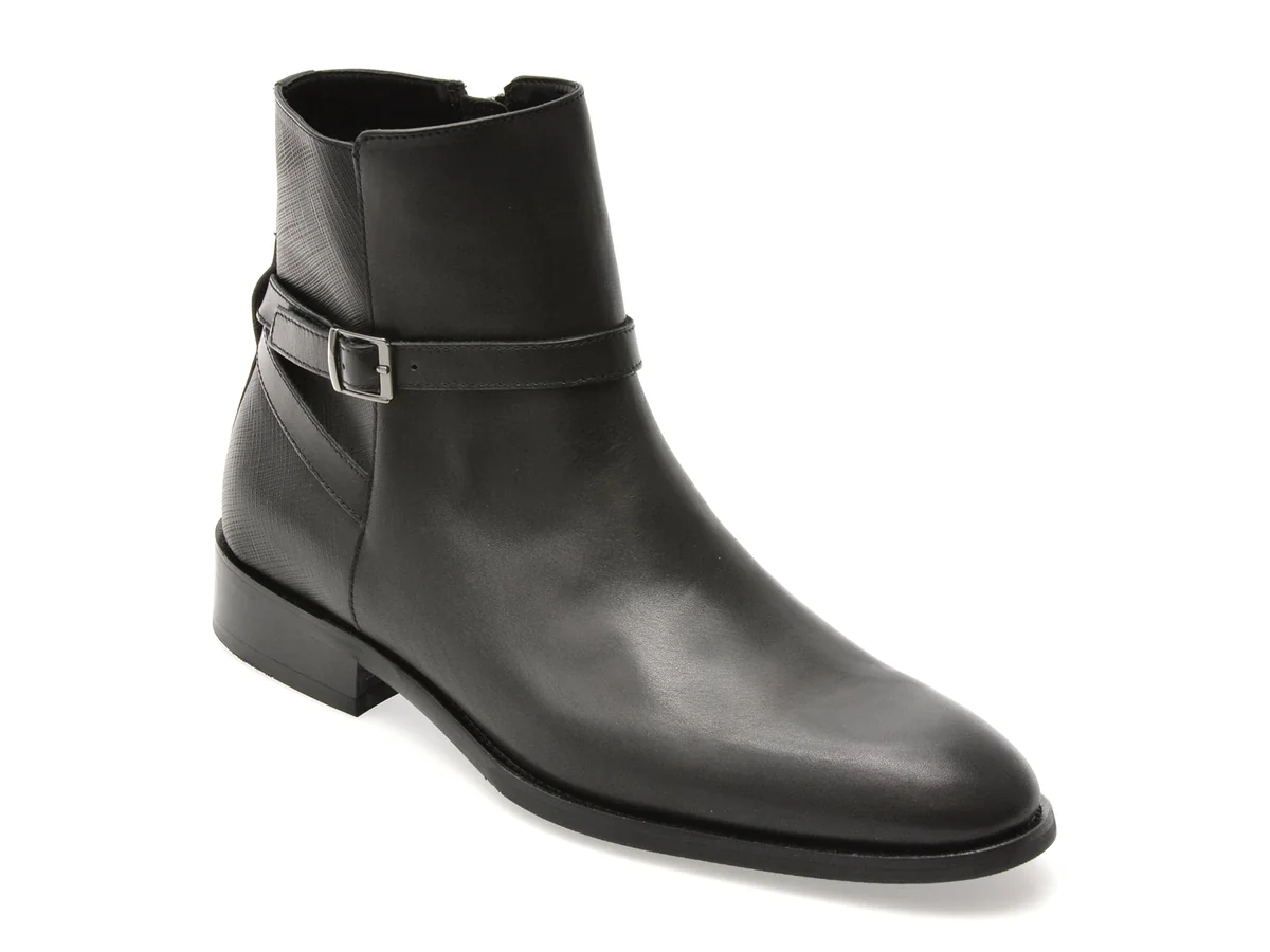 Ghete Elegante Aldo Negre, Visco 004, Din Piele Naturala
