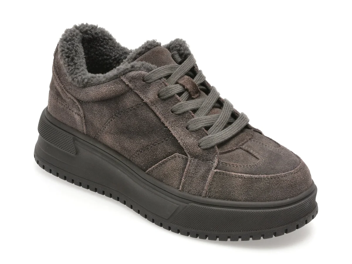 Ghete Flavia Passini Gri, 50253, Din Piele Întoarsă