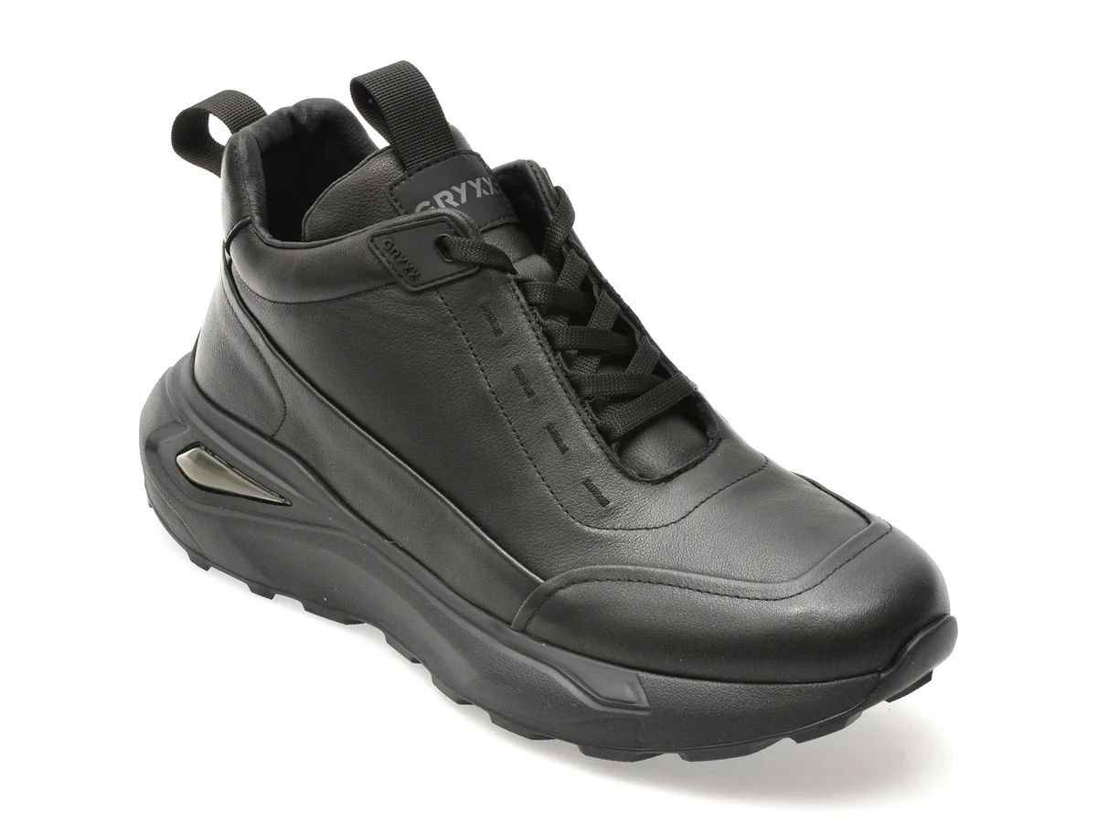 Ghete Gryxx Negre, LN1, Din Piele Naturală