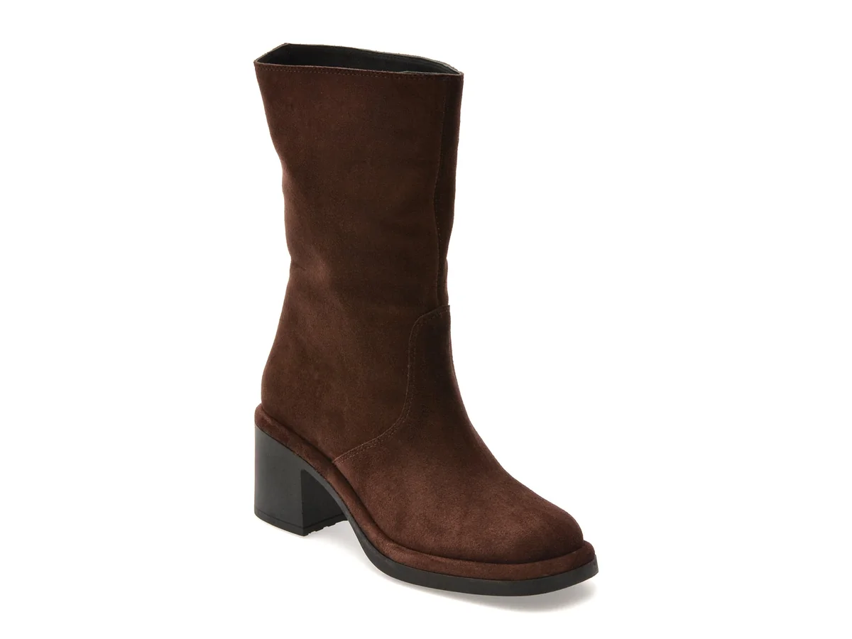 Cizme Epica Maro, 4351237, Din Piele Intoarsa