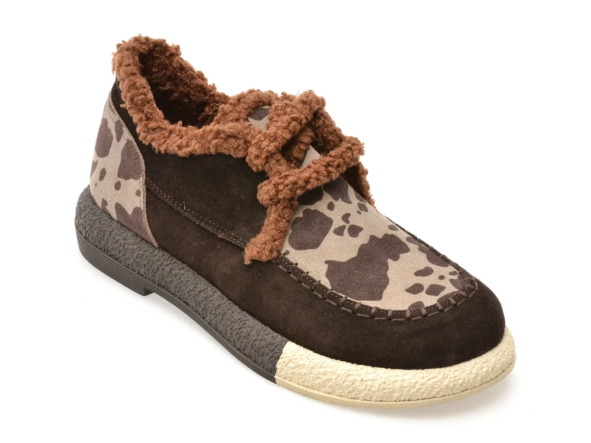 Mocasini Epica Maro, 3432647, Din Piele Întoarsă