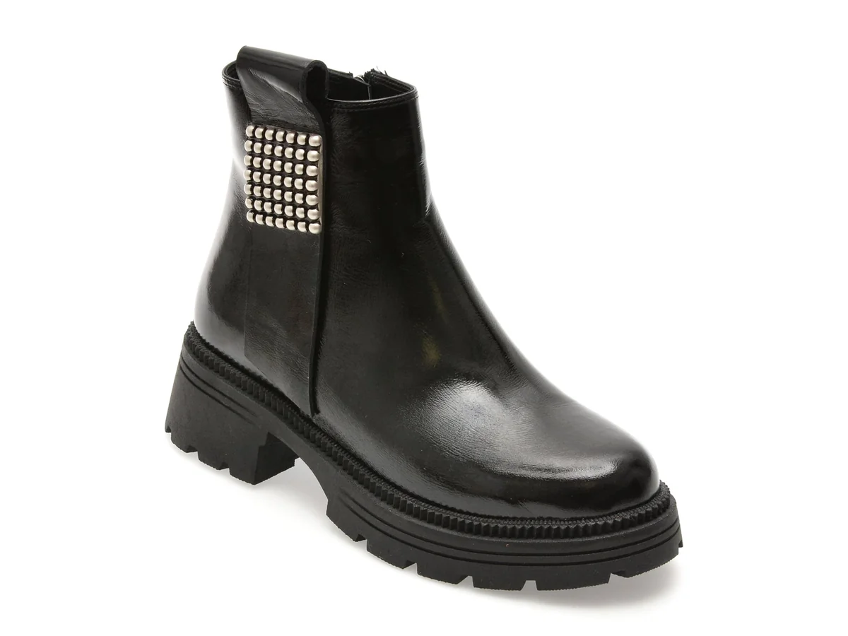 Ghete Gryxx Negre, 2062172, Din Piele Naturala Lăcuită