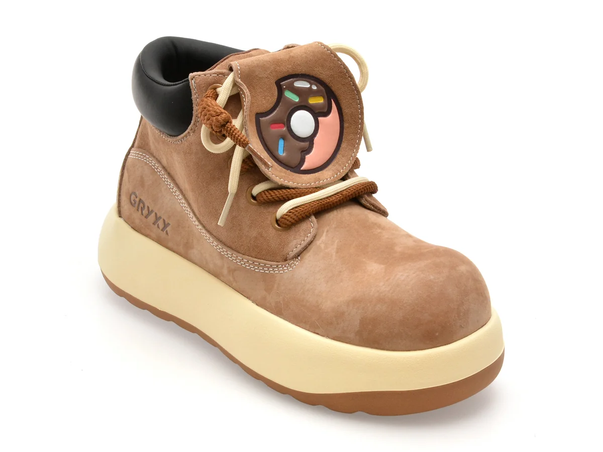 Ghete Gryxx Gri, BC2536, Din Piele Naturală