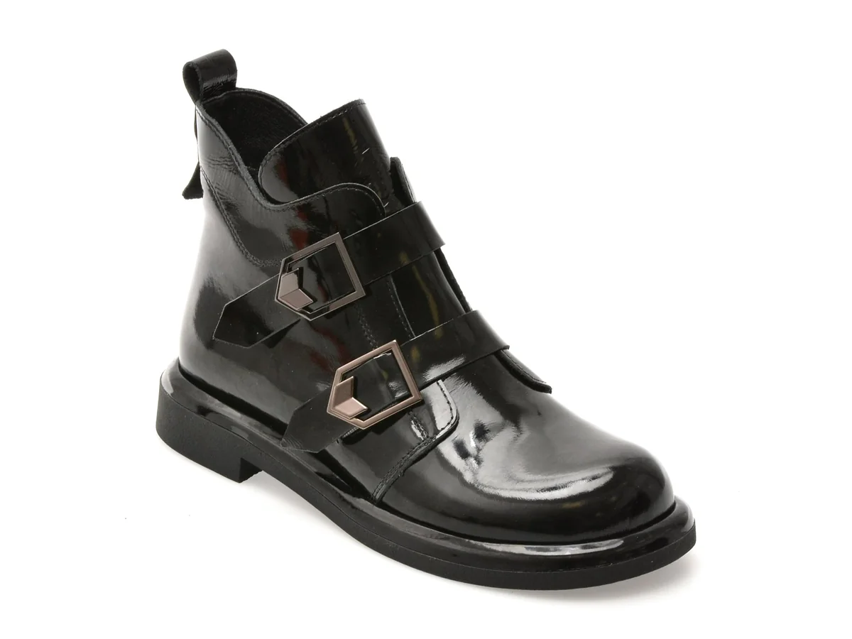 Ghete Gryxx Negre, 3816002, Din Piele Naturala Lacuita