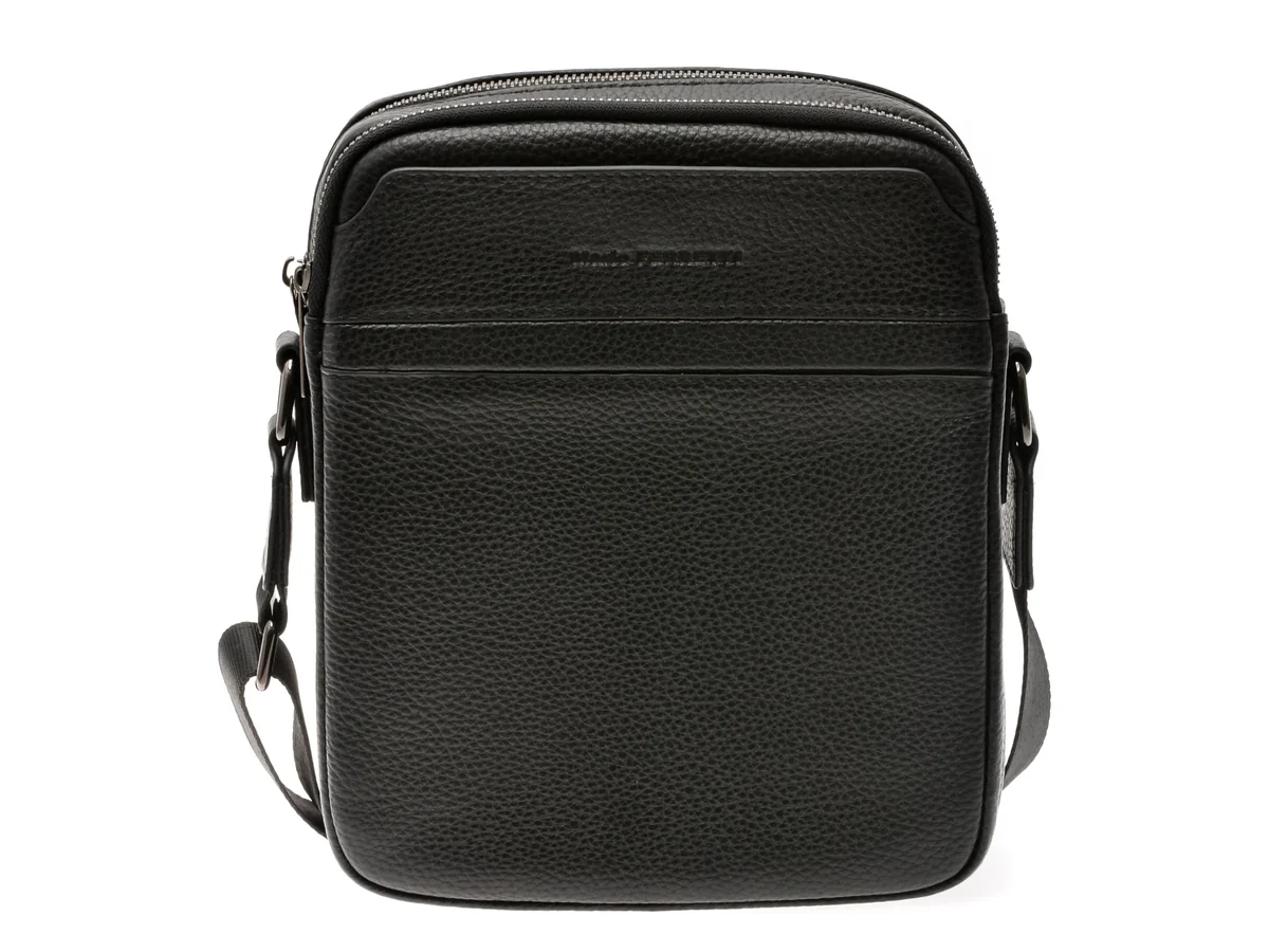 Borseta Mario Ferretti Neagra, 2607, Din Piele Naturala