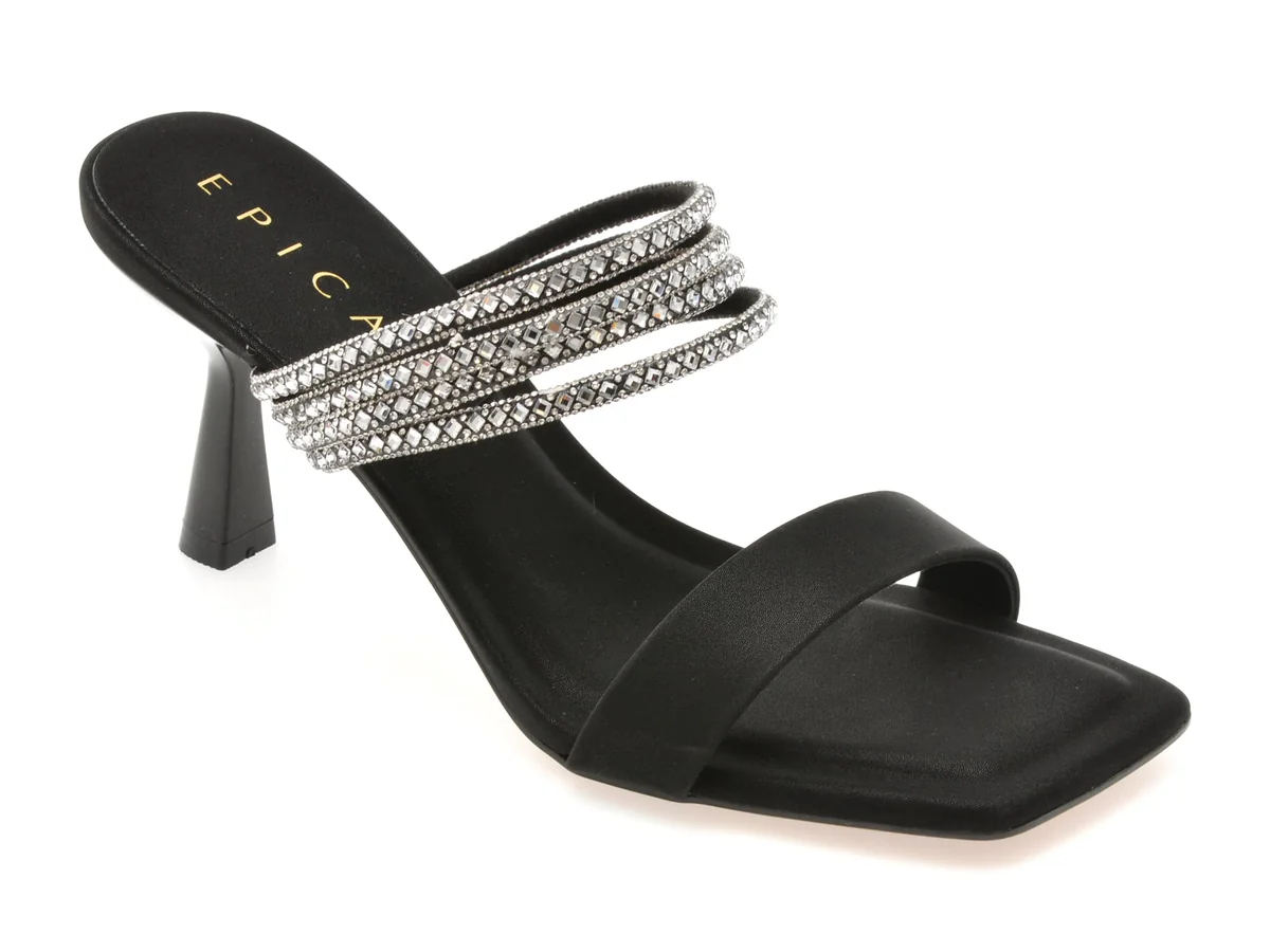 Papuci Epica Negri, 2367, Din Piele Ecologica