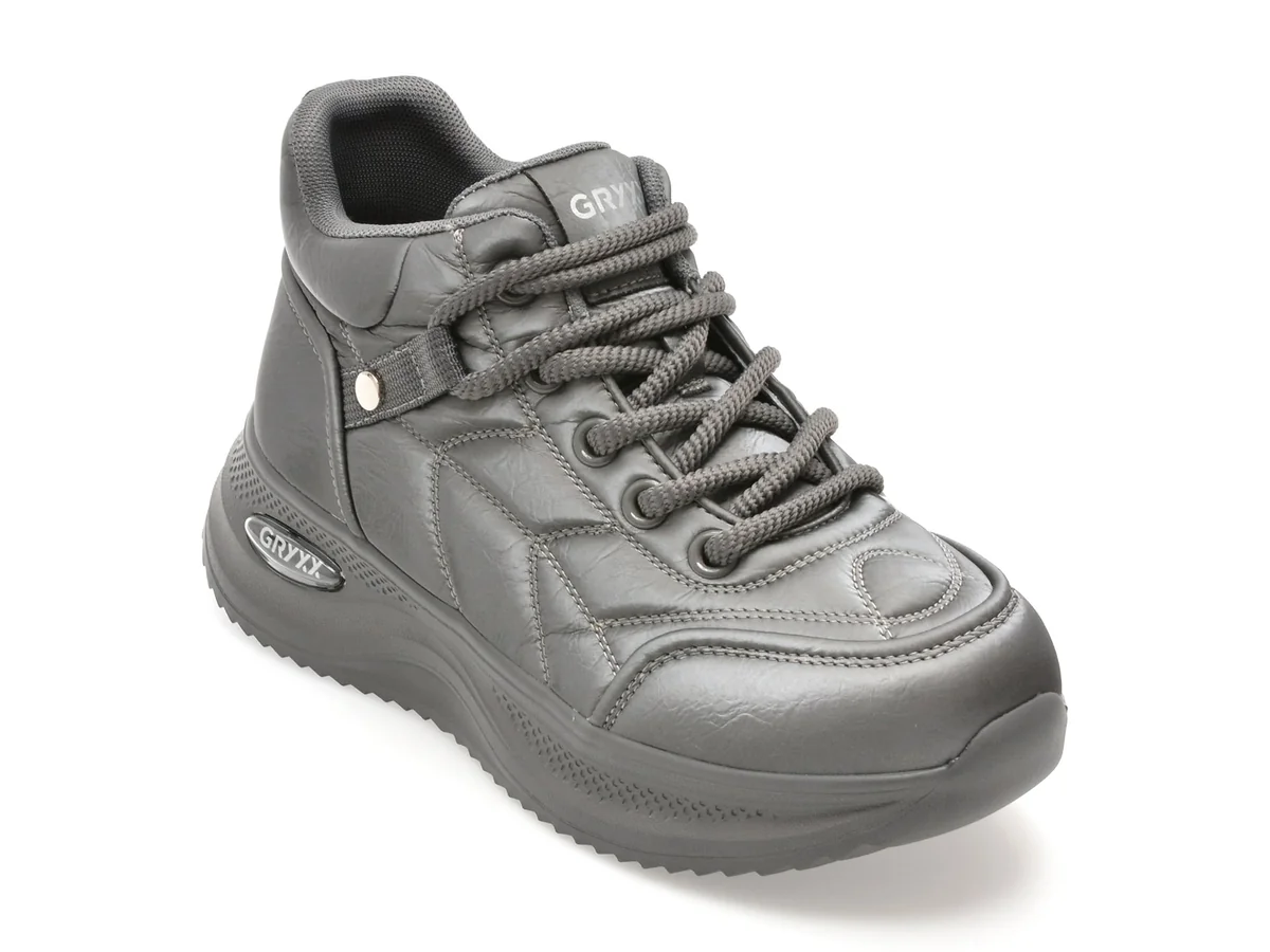 Ghete Gryxx Gri, 5K718, Din Piele Ecologică