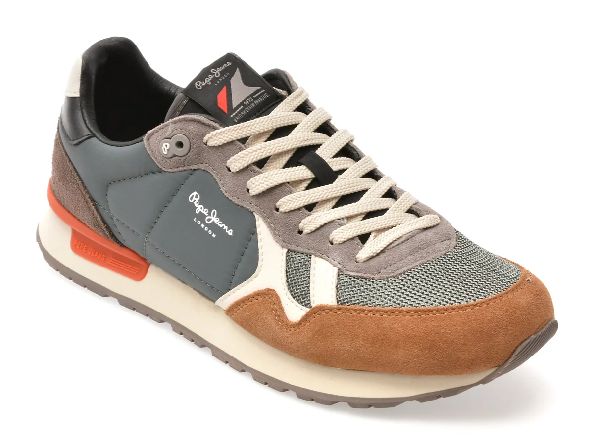 Pantofi Sport Pepe Jeans Multicolor, MS40021, Textil Și Piele Naturală
