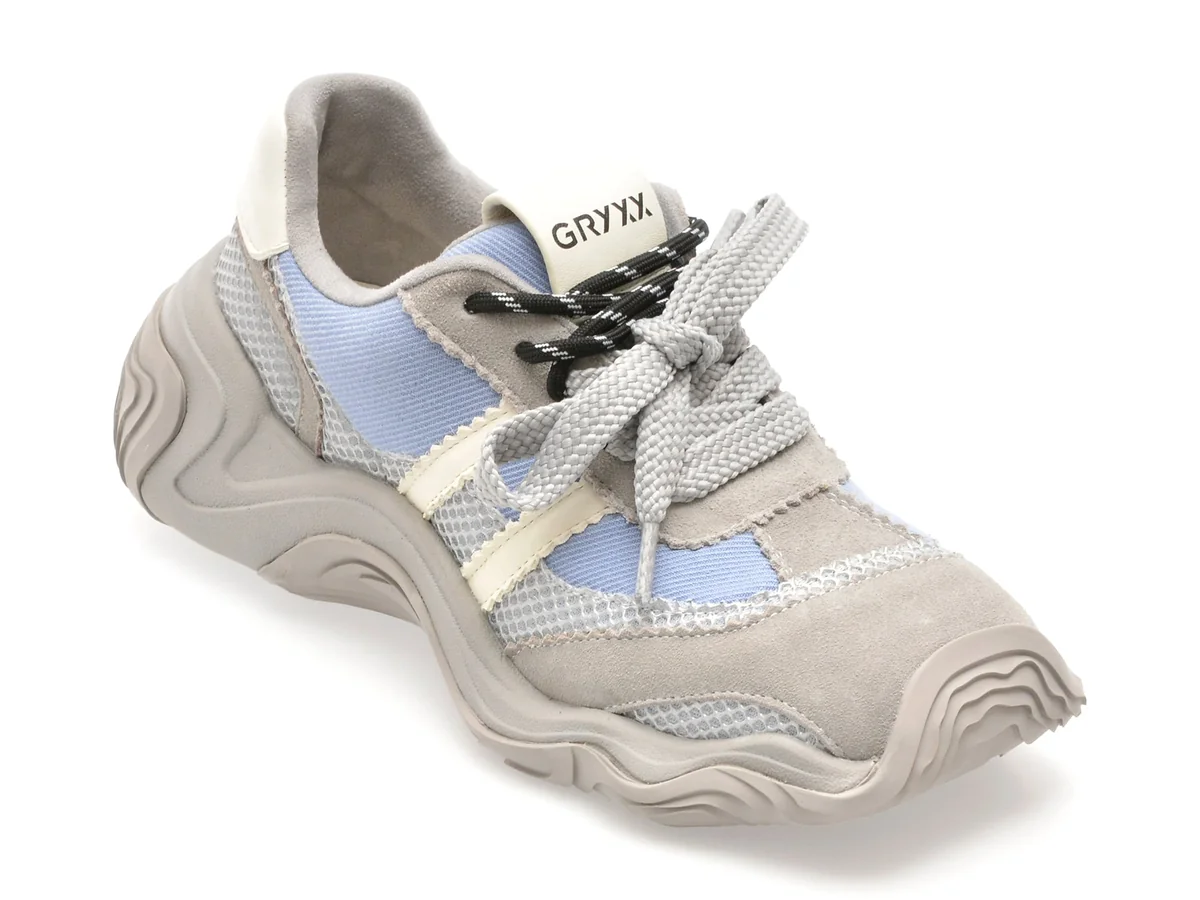Pantofi Sport Gryxx Gri, 162312, Din Material Textil