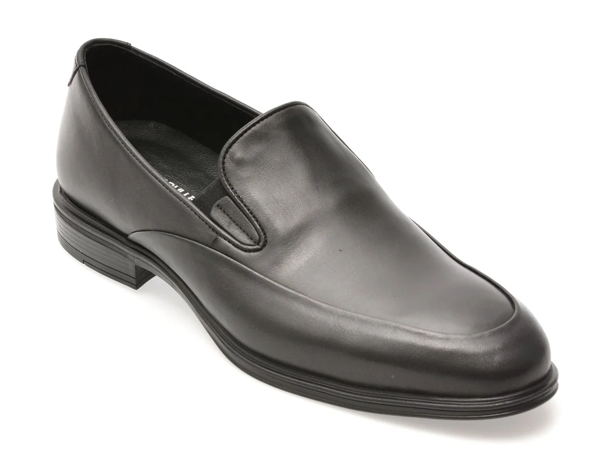 Mocasini Eleganți Bite The Bullet Negri, 400306, Din Piele Naturală