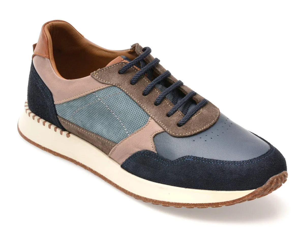 Pantofi Sport Bite The Bullet Bleumarin, 31352, Din Piele Naturală