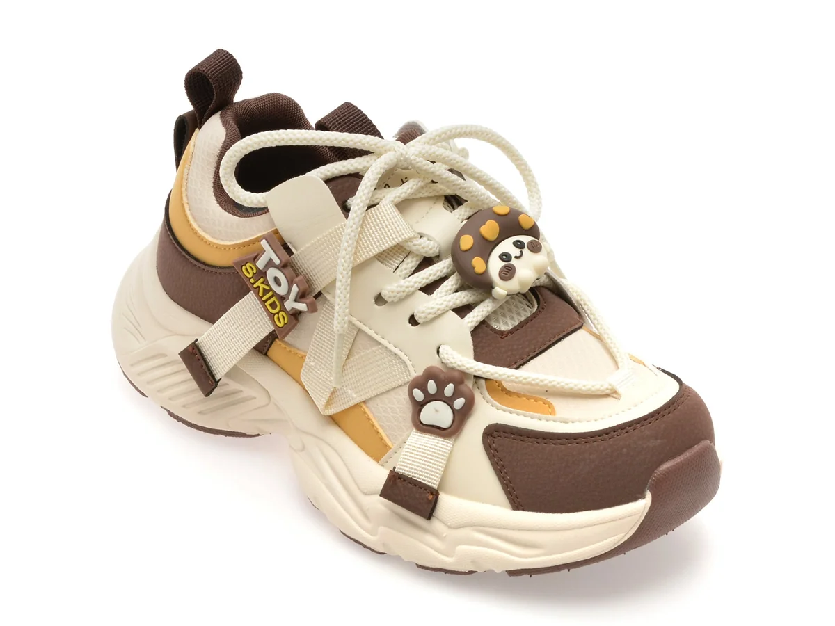 Pantofi Sport Selection Kids Bej, 25110, Din Piele Ecologică