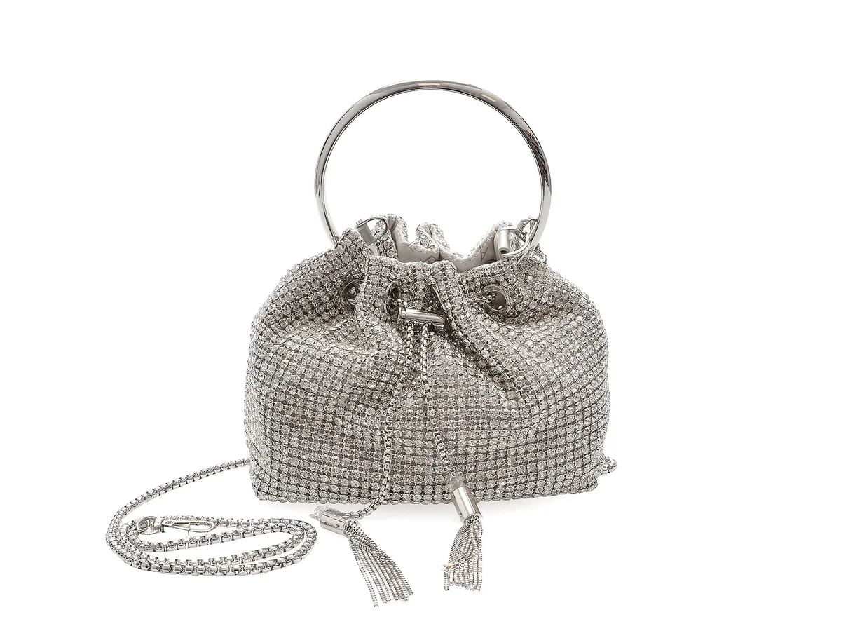 Geanta Epica Argintie, 8011, Din Piele Ecologică