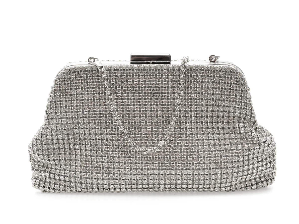 Geanta Epica Argintie, 8004, Din Piele Ecologică