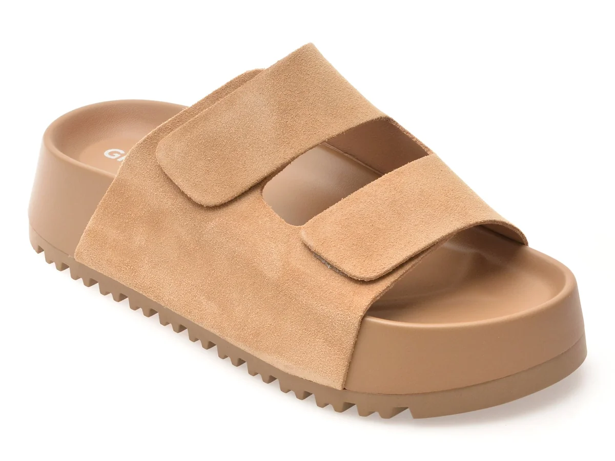 Papuci Gryxx Bej, 33719, Din Piele Intoarsa