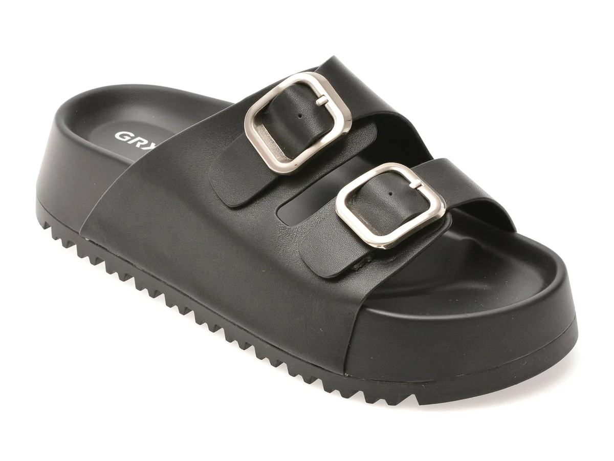 Papuci Gryxx Negri 337120 Din Piele Naturala