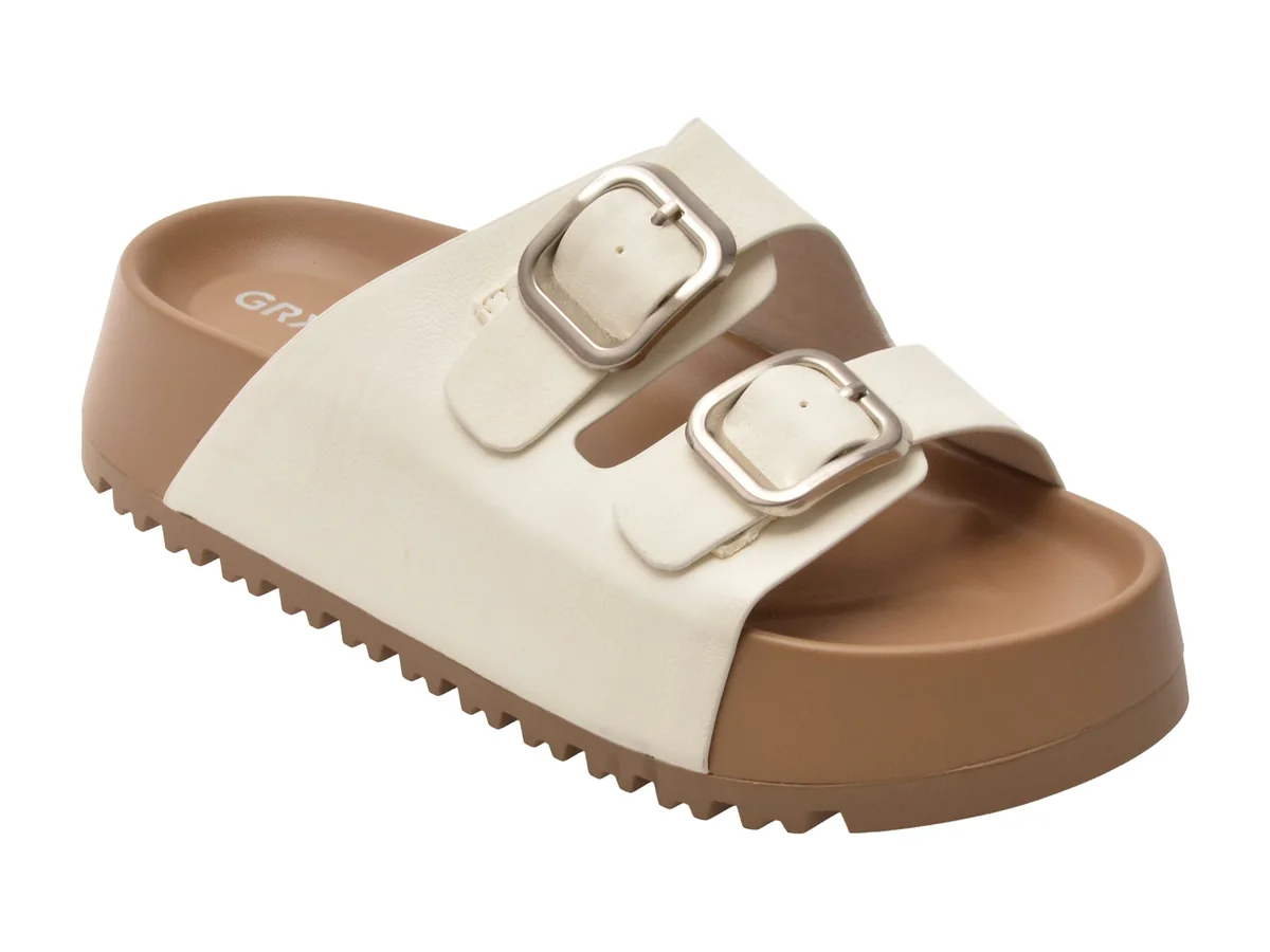 Papuci Gryxx Albi, 337120, Din Piele Naturala