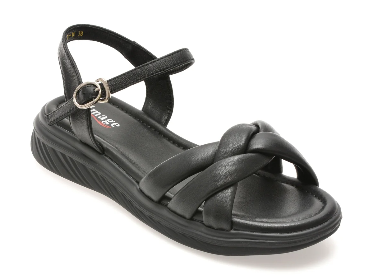 Sandale Image Negre, 57111, Din Piele Naturală