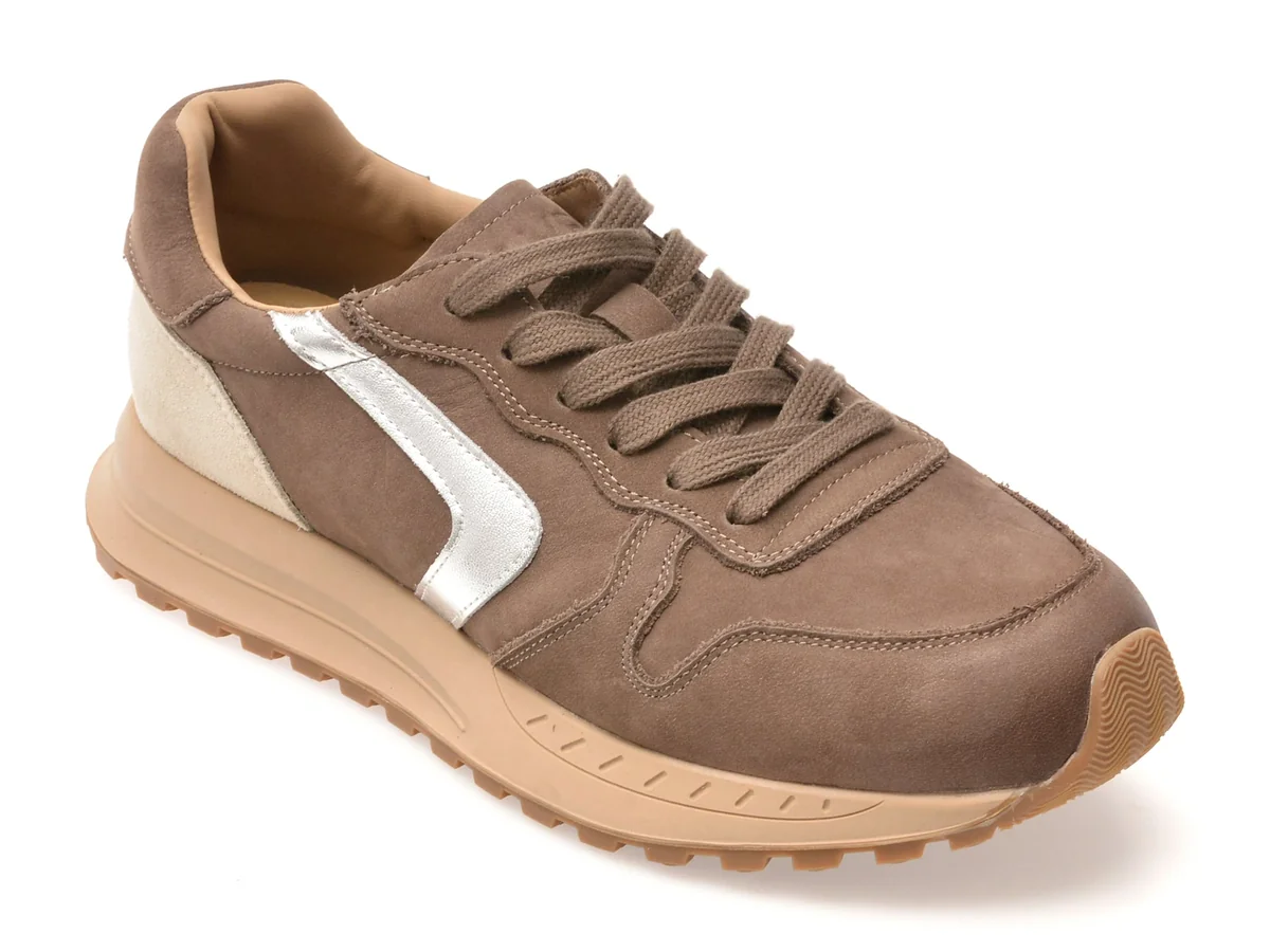 Pantofi Sport Flavia Passini Gri, 1302, Din Piele Naturala