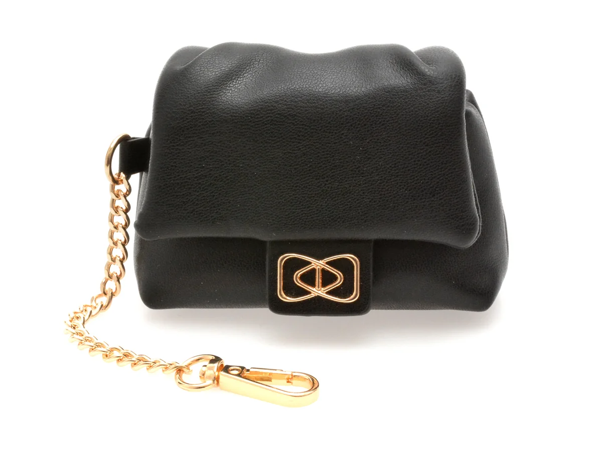 Breloc Aldo Negru, Minieelinora 001, Din Piele Ecologica