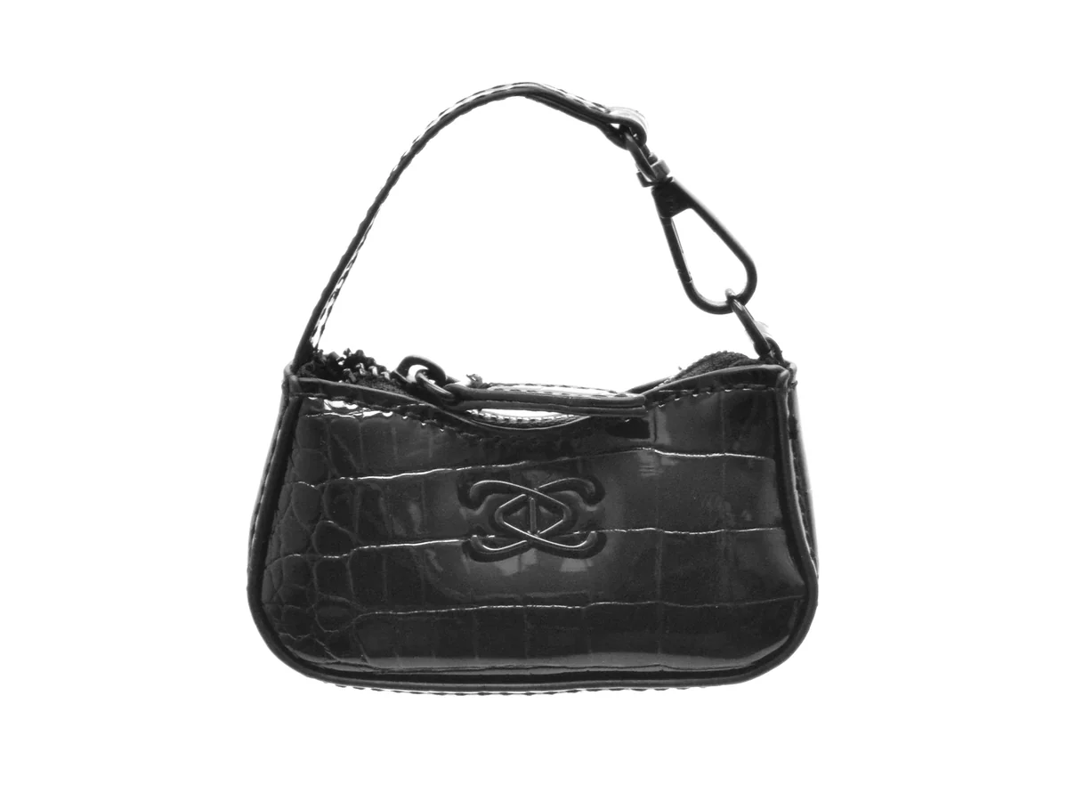 Breloc Aldo Negru, Miniccharli 008, Din Piele Ecologică