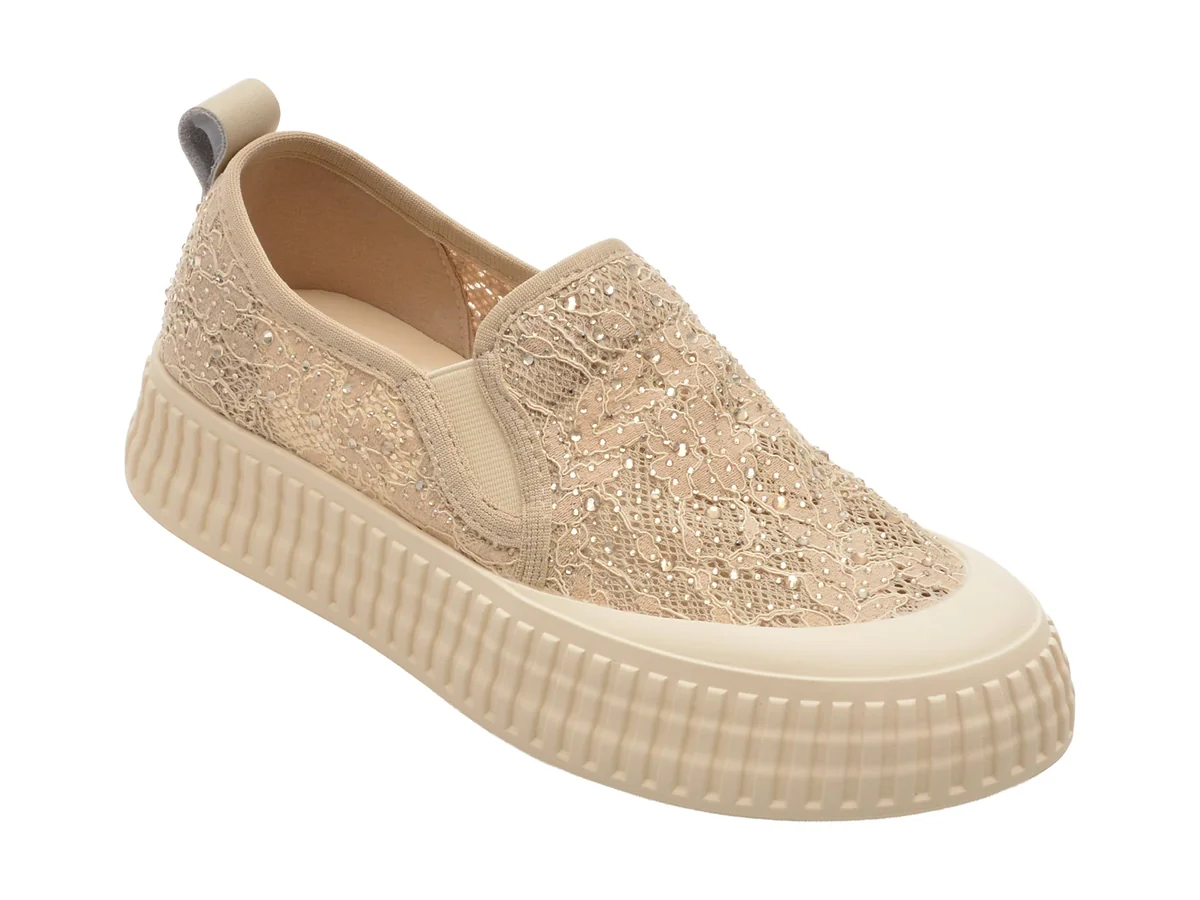 Pantofi Sport Epica Bej, 5327, Din Material Textil
