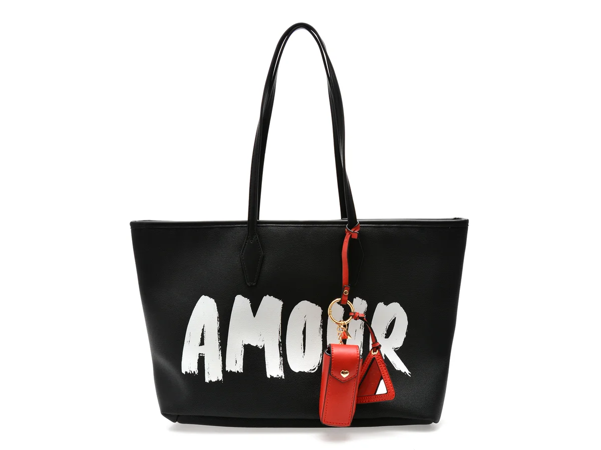 Geanta Aldo Neagra, Amika 001, Din Piele Ecologica