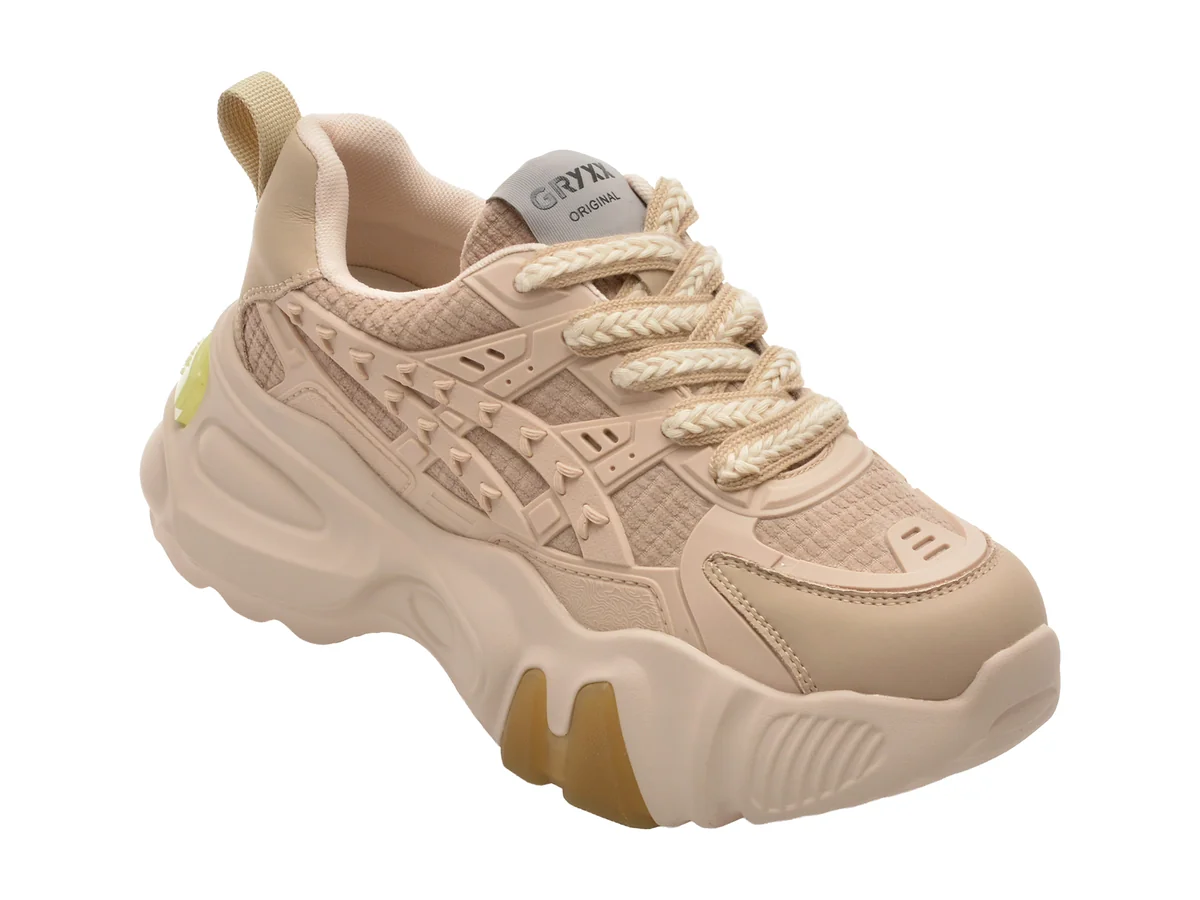 Pantofi Sport Gryxx Bej 830 Din Material Textil