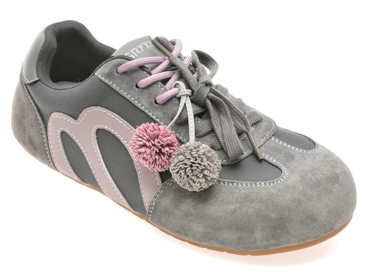 Pantofi Sport Gryxx Gri, 1111, Din Piele Naturala