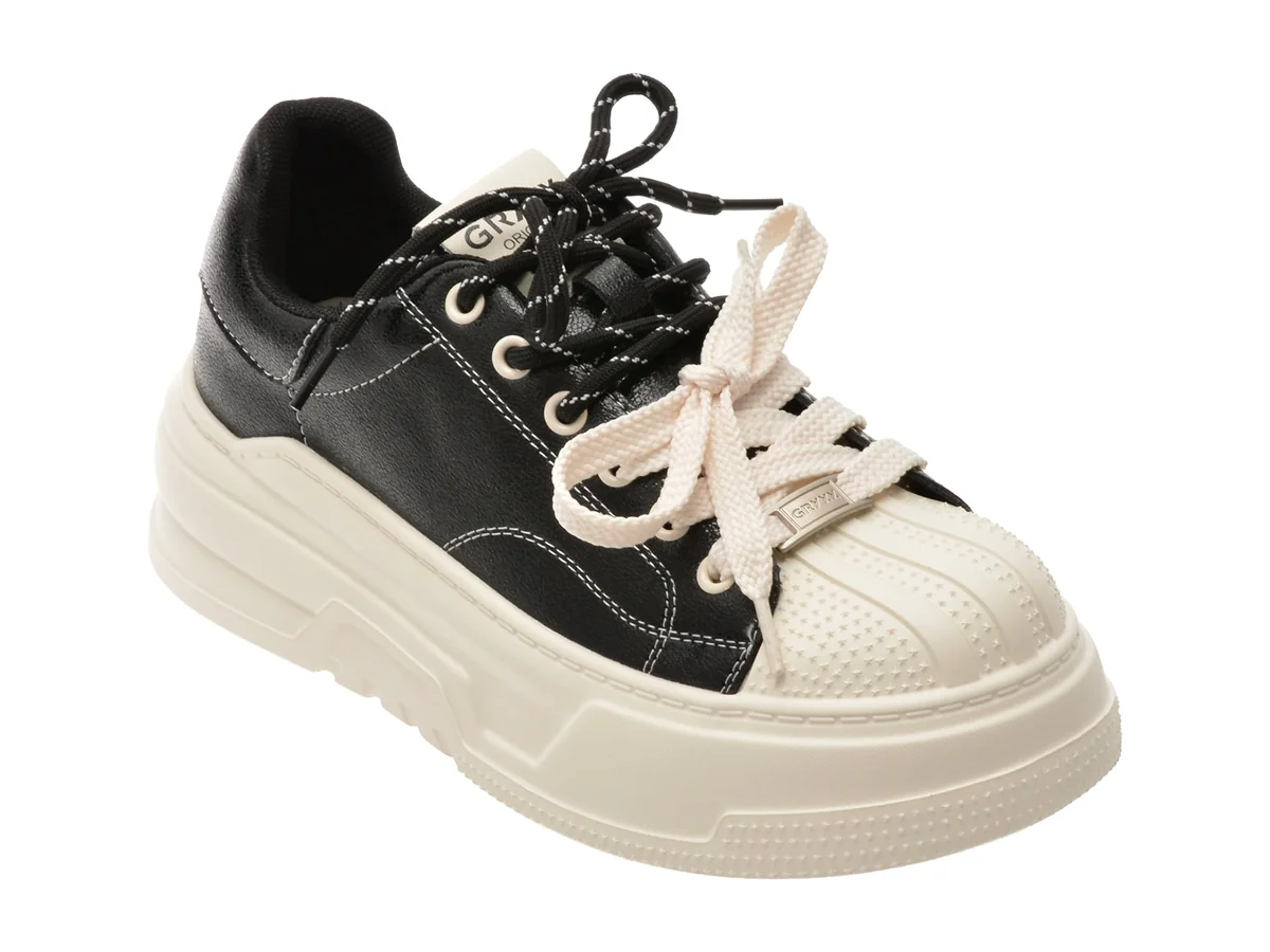 Pantofi Sport Gryxx Negri, 1015, Din Piele Naturala