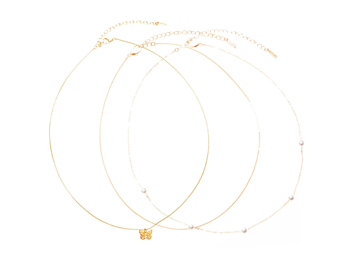 Colier Aldo Auriu, Ann Pearl 102, Din Metal