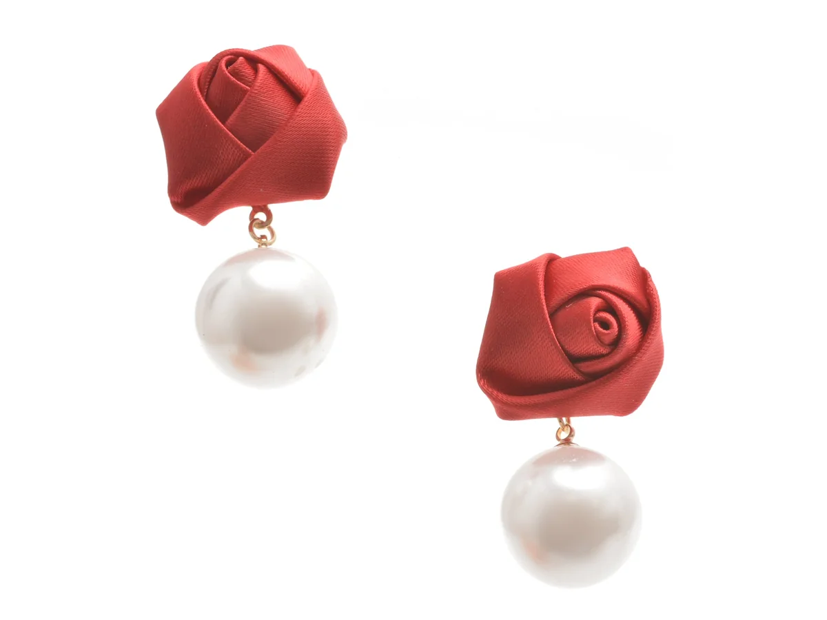 Cercei Aldo Roșii, Rosettee 600, Din Metal